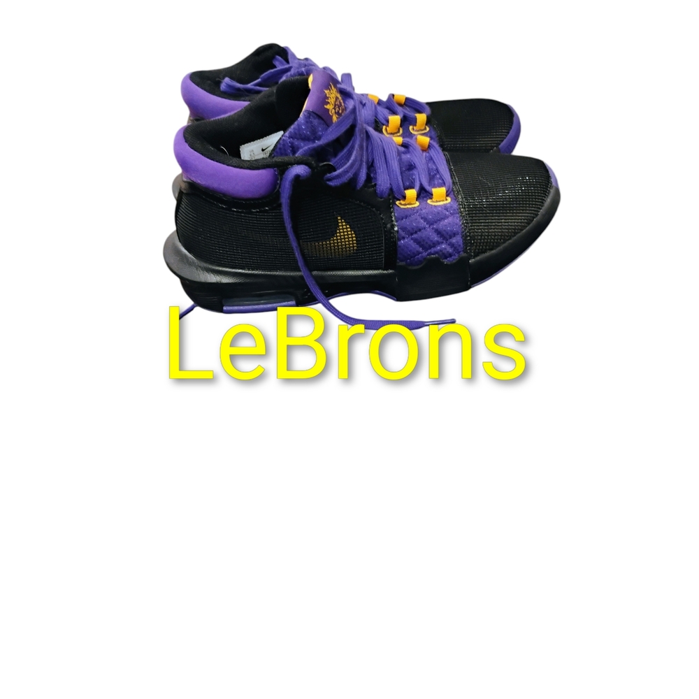 Nike LeBron Black and Purple Sneakers
